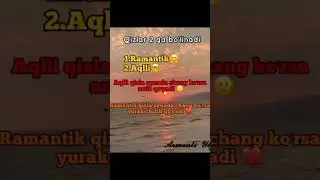 Qizlar 2 ga bôlinadi 1-Ramantik 🤗 2-Aqlli 🤓