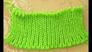 Ластик 1х1 через 1 иглу. Машинное вязание.