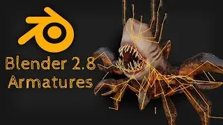 Blender 2.8 Working with Armatures, Bones, and Skinning