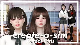 The Sims 4 - School Girls // Speed CAS + Download & CC Links | ARISHIN