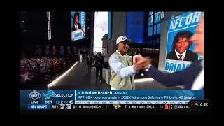 The Lions trade with the Packers and Draft Brian Branch at #45