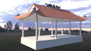 dựng mái ngói với dạng cong bằng plugin free