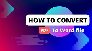 How to convert Pdf to Word | Pdf to word converter |