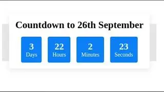 26th | Javascript Countdown Timer | great official