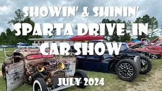 CAR SHOW – Showin’ & Shinin’ at the Sparta Drive-In – July 2024 – Hot Rods & Classic Cars & Trucks