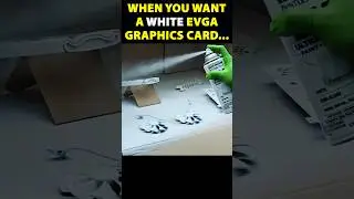 Spray painting a graphics card white #shorts #gamingpc #pcgaming #nvidia