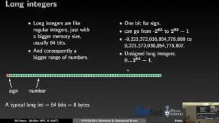 Scientific Computing for Physicists - Lecture on Numerics and Numerical Errors