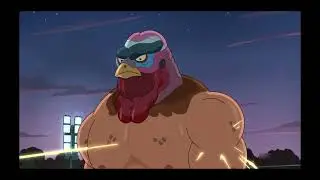 Rick and the President fight in the turkey BATTLEFIELD - Rick and Morty