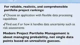 Select a Project Portfolio Management Tool That Uses Real World Data