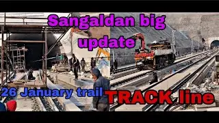 BIGGEST Update SANGALDAN|| RAILWAY STATION || 26 January trail || track  #usbrl #railways
