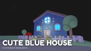 Cute Blue Pastel House Glitch Build | Adopt me Roblox