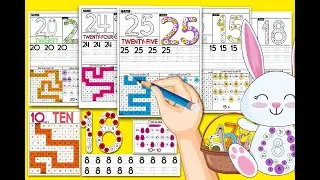 Number Tracing 0-25 | Number Mazes, Math