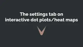 The settings tab on interactive dot plots and heat maps