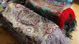 Pavlovo Posad Shawls and Scarves🧕Part 2: What I'm Selling from My Collection💁🏼Olga Kirchgessner