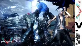 Devil May Cry 5 - V vs Steel Impact Boss Fight - Mission 6 [Character Swap Nero to V]