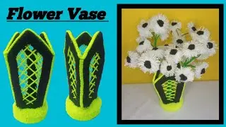 Diy Woolen Flower Pot  | Diy Flower Vase making ideas
