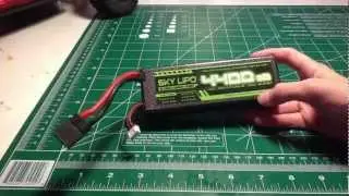 Sky LiPo 3s1p 40c 4400 mah hard case direct connect battery