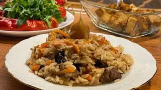 Узбекский плов из говядины с рисом Девзира | Лучший рис для плова по-фергански | Uzbek pilaf recipe