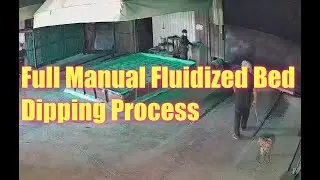 Full Manual Fluid Bed Dipping Powder Coating Process for Guard Fence, Powder and Bed: PECOAT.COM