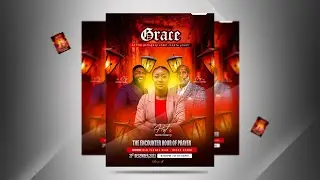 How to design a Church Flyer using PHOTOSHOP [VIBRANT BACKGROUND!] | FREE PSD