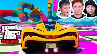 GTA 5 Online Race Kids play with their Father!