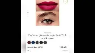 OnColour goz ve dodaq ucun 2-i-1-de stik-qelem.