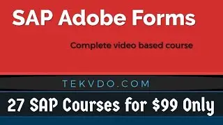 SAP Adobe Forms Training - Complete Video Based Training - Adobe Forms