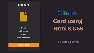 single card in Html and CSS