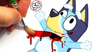 HORROR Artist vs $5 How To Draw BLUEY Book  ✍️