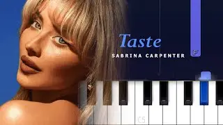 Sabrina Carpenter - Taste | Piano Tutorial