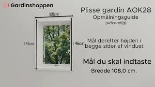 Plisse AOK28 udvendig opmålning