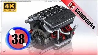 Solidworks tutorial  V12 engine  Ep 38 4K 😍
