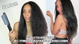 I TESTED THE TYMO HAIR STRAIGHTENING BRUSH ON MY TYPE 3 CURLY HAIR | HONEST REVIEW|
