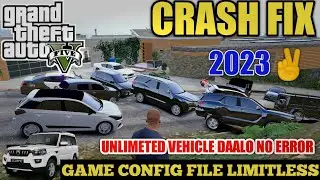 GTA5 Game Crash After Installing Mods ? |FIXED| Gameconfig File For Limitless Vehicle | 2023
