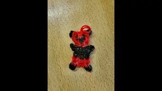 Панда из резинок на станке Rainbow Loom
