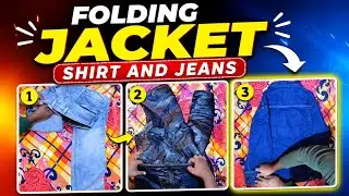 How To Fold Jacket Shirt & Jeans | Folding Cloths | AmitClasses