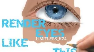 Is This Realistic blue Eye Rendering process on Ibis Paintx ??? | Time-lapse