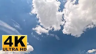 Blue Sky and Clouds Screen Saver (No sound) 2 Hours 4K UHD