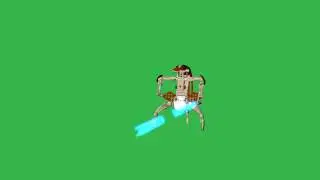 green screen - Droidika robot with laser fire - free green screen - free use