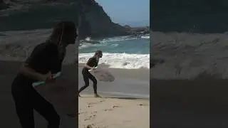 Skimboarding a Boogieboard