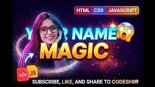Type Your Name & Watch MAGIC Happen ✨ (HTML CSS JS Project)  