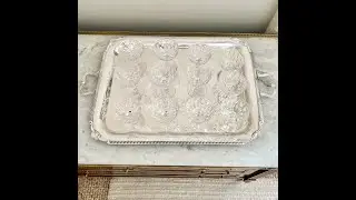 Superb Victorian crystal champagne coupes and serving tray