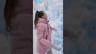 Ледяной фонтан в России.