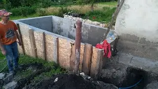 Гидроизоляция басейна! Траншея, труба водяная