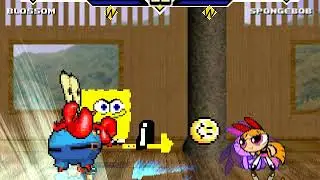 M.U.G.E.N: Blossom (Me) Vs Spongebob (CPU)