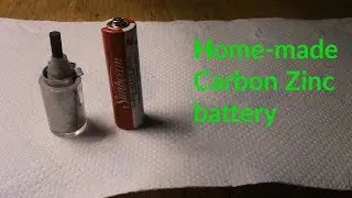 Homemade Carbon Zinc Battery Cell