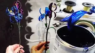 Resin iris flower art Decor : NEC Creative crafts show Inion arts workshop
