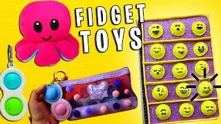 3 DIY COMO FAZER FIDGET TOYS CASEIROS no MATERIAL ESCOLAR: Caderno POP IT, POLVO BIPOLAR ..