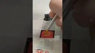 Рисую на клавиатуре Флаг Кыргызстана /6 #клавиатура #краска