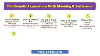 10 Interesting Idiomatic Expressions  | Idioms and Phrases | Learn English